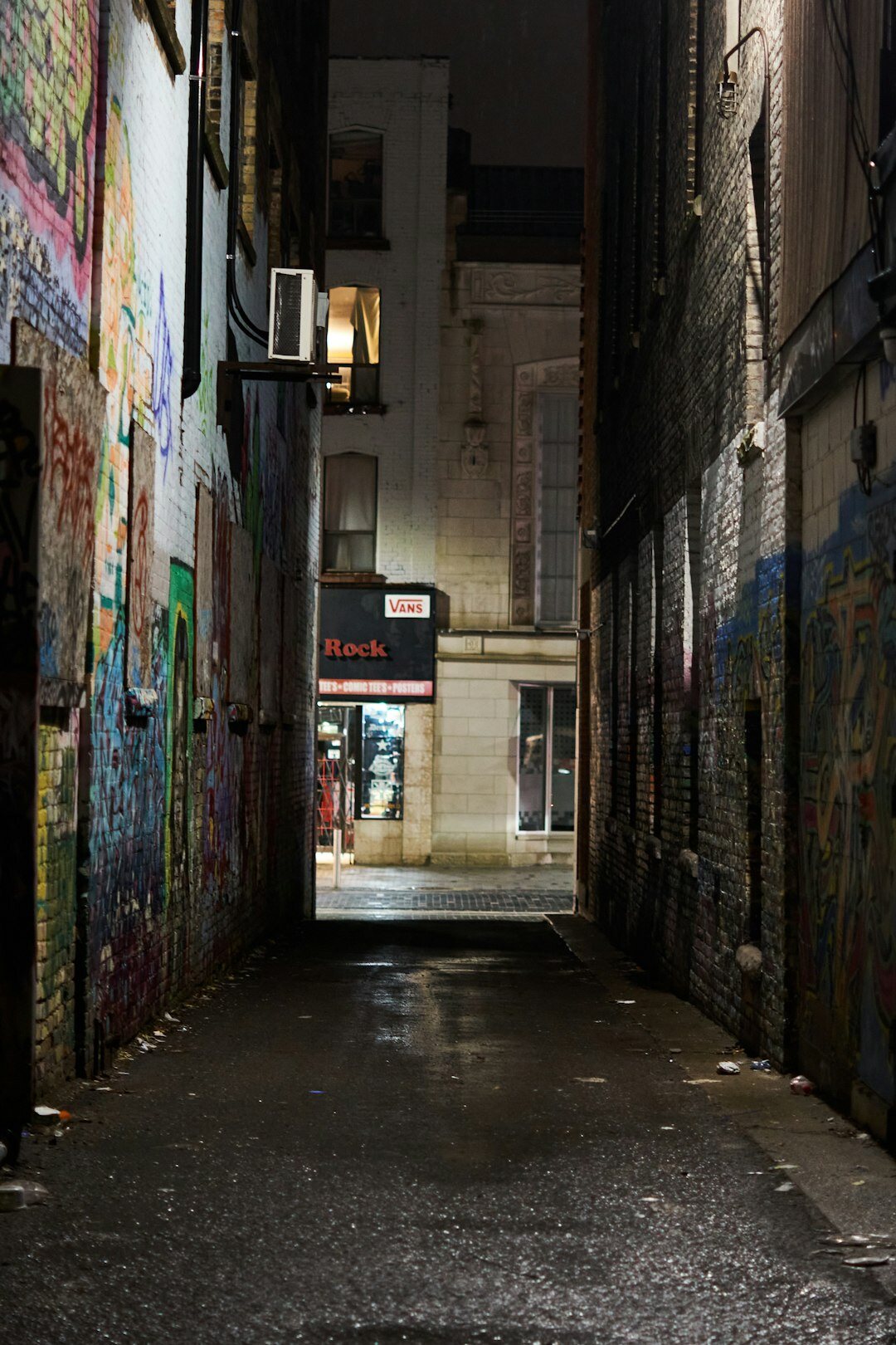 dark alley at night